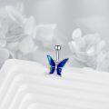 wholesale 925 Sterling Silver Blue Butterfly Belly Button Spike-0-2