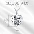 wholesale 925 Sterling Silver Heart Shaped Pet Urn Pendant for Dogs Cats Always in My Heart Memorial Keepsake Jewelry with Funnel and Fill Tool-0-5