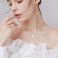 wholesale 925 Sterling Silver White Pearl Minimalist Chain Necklaces for Women Gifts-0-1