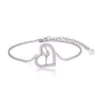 TOUPOP Sterling Silver Stone Gymnastic Ankle Bracelet Jewelry-undefined