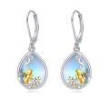 wholesale 925 Sterling Silver Honey Bee Drop Earrings-0-0