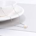 wholesale 925 Sterling Silver 14k Gold Plated Pearl Necklace Wholesale Elegant Simple Design-0-11