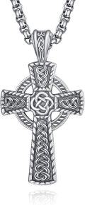 wholesale 925 Sterling Silver Celtic Knot Cross Pendant Necklaces for Women and Men - Religious  Ideas-0-0