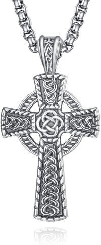 wholesale 925 Sterling Silver Celtic Knot Cross Pendant Necklaces for Women and Men - Religious  Ideas-Celtic Cross