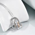 wholesale 925 Sterling Silver Heart Necklace for Women - Brother & Sister Forever Friendship -0-1