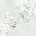 wholesale 925 Sterling Silver Dragonfly Flower Drop Earrings for Women Girls -0-2