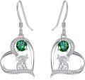 wholesale Sterling Silver Highland Cow Sunflower Dangle Stud Leverback Hoop Earrings-0-4