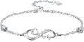 wholesale 925 Sterling Silver Infinity Heart Bracelet with Cubic Zirconia - Mothers Day Gift for Wife or Mom-0-0