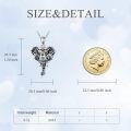 wholesale 925 Sterling Silver Elephant Head Pendant Necklace - Unique Design s for Men & Women-0-4