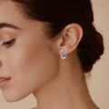 wholesale 925 Sterling Silver Serpent Hoop Earrings Wholesale With Purple Gemstones-0-2