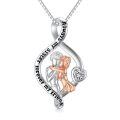 TOUPOP Sterling Silver Infinity Necklace Always My Sister Forever My Friend Jewelry Gift-0-0