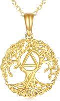 wholesale 14K Gold Tree Of Life Pendant Necklace - Real s For Women-0-0