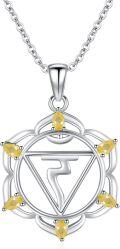 wholesale 925 Sterling Silver Citrine 7 Chakra Pendant Necklace for Women-0-0