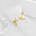 wholesale 14K Gold Diamond Cross Stud Earrings for Women - Religious s-0-3