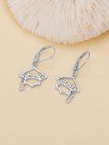 wholesale 925 Sterling Silver Graduation Cap Dangle Leverback Earrings for Women Girls High School College Gift Ideas-0-2