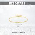 wholesale 14K Gold Solid Wave Anklet for Women - Ocean Inspired Foot Chain-0-5