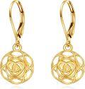 wholesale 14K Gold Celtic Knot Drop Earrings with Leverbacks for Women - Birthday Gifts-0-0