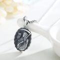 wholesale 925 Sterling Silver Grim Reaper Owl Pendant Necklace Mens Gothic s-0-4