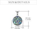 wholesale 925 Sterling Silver Abalone Shell Tree of Life Pentacle Pendant Necklace-0-3