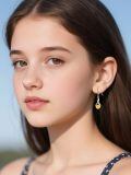 wholesale 925 Sterling Silver Sunflower Drop Earrings Wholesale With Twisted Design-0-3