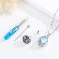 wholesale Sterling Silver Opal Turquoise Moonstone Moss Agate Urn Necklace for Ashes-0-8