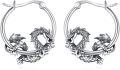 wholesale 925 Sterling Silver Dragon Shape Hoop Earrings for Women Girls Hypoallergenic -0-0