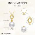 wholesale 14K Gold Freshwater Pearl Pendant Necklace for Women Gifts for Wife Girlfriend Mom-0-4