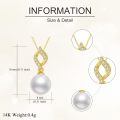 wholesale 14K Gold Freshwater Pearl Pendant Necklace for Women Gifts for Wife Girlfriend Mom-0-4