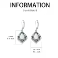 TOUPOP Sterling Silver Abalone Shell Filigree Teardrop Dangle Earrings-0-4