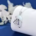 TOUPOP Sterling Silver Opal Necklace, Animal Pendant Gift for Women-0-4