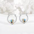 wholesale 925 Sterling Silver Bumblebee Hoop Earrings - Cute Animal  for Her-0-3