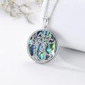 wholesale Sterling Silver Crystal Abalone Shell Animal Pendant Tree of Life Necklace-0-56