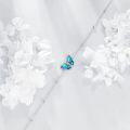 wholesale 925 Sterling Silver Blue Enamel Butterfly Ankle Anklet for Women Girls Gift-0-3