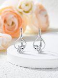 wholesale 925 Sterling Silver Koala Bear Leverback Dangle Drop Earrings for Girls & Teenagers Gift Ideas-0-2