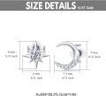 wholesale 14K White Gold  Crystal Moon & Star Stud Earrings for Women-0-1
