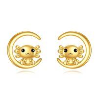 wholesale 14K Gold Moonstone Crab Stud Earrings - Real for Women-G-Axolotl