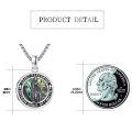 wholesale 925 Sterling Silver Oxidized Saint Peregrine Abalone Shell Photo Locket Pendant Necklace-0-1