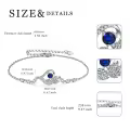 TOUPOP Sterling Silver Birthstone Flower Bracelet For Women-0-3