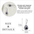 wholesale Sterling Silver Moonstone Leverback Teardrop Dangle Earrings for Women-0-82