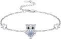 wholesale 925 Sterling Silver Opal Owl Bracelet for Women s-0-0