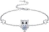 wholesale 925 Sterling Silver Opal Owl Bracelet for Women s-03-owl