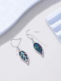 wholesale 925 Sterling Silver Leaf Opal Drop Earrings - Mother's Day Gifts for Women-0-22