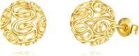 wholesale 14K Gold 857 Swirls Ball Stud Earrings for Women  Ideas-stud