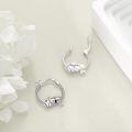 wholesale 925 Sterling Silver Adorable Axolotl Huggie Hoop Earrings for Women Girls  48x36mm-0-6