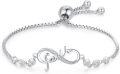 wholesale 925 Sterling Silver Faith Infinity Love Charm Adjustable Bracelet for Women Christian Gifts-0-0
