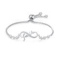 wholesale 925 Sterling Silver Faith Infinity Love Charm Adjustable Bracelet for Women Christian Gifts-0-0