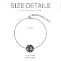 TOUPOP Sterling Silver Suflower Rose Paw Print Urn Cremation Bracelet-0-5