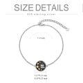 TOUPOP Sterling Silver Suflower Rose Paw Print Urn Cremation Bracelet-0-5