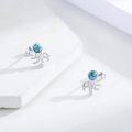 wholesale 925 Sterling Silver Turquoise Octopus Stud Earrings Sea Life s for Women Girls-0-1