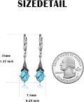 wholesale Sterling Silver Austrian Crystal Vintage Drop Dangle Leverback Earrings-0-18